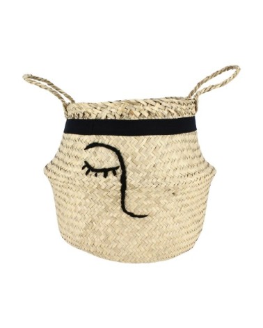 Panier cache-pot en jonc de mer D30 x H10