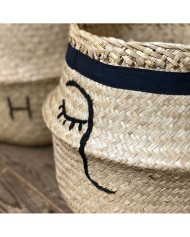 Panier cache-pot en jonc de mer D30 x H10