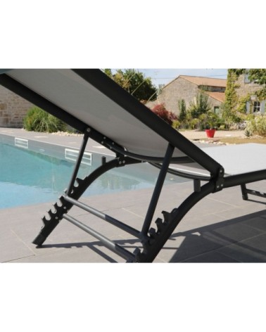 Bain de soleil aluminium jersey graphite et bleu