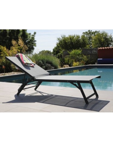 Bain de soleil aluminium jersey graphite et perle