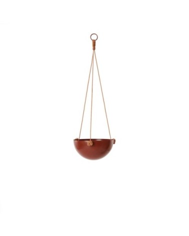 Rangement suspendu rouge en métal Ø20xH61cm