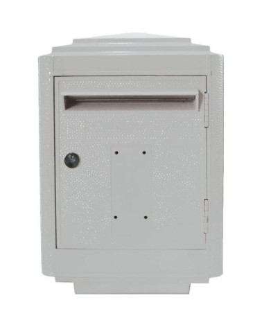 Boîte aux lettres en aluminium grand modèle 1950 gris clair
