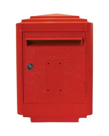 Boîte aux lettres en aluminium grand modèle 1950 rouge