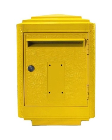 Boîte aux lettres en aluminium grand modèle 1950 jaune