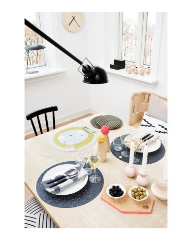 Sets de table gris en silicone Ø39xH0,15cm