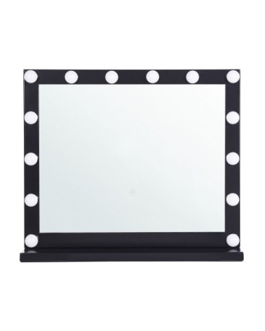 Miroir de table en métal noir 50x60