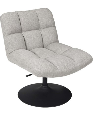 Fauteuil pivotant en tissu anton gris clair