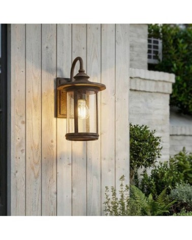Applique exterieur en aluminium marron