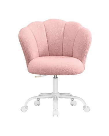 Chaises de bureau pivotant réglable dossier pétale pour chambre rose