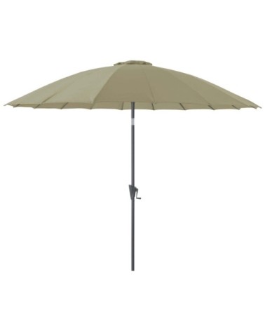 Parasol terrasse en fibre de verre pagode 300 cm argile
