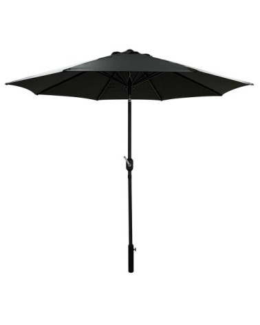 Parasol droit rond Eko 2.5 m noir