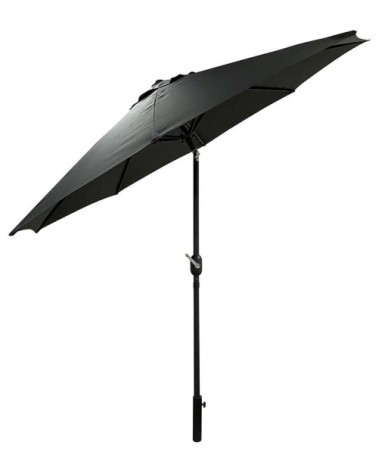 Parasol droit rond Eko 2.5 m noir