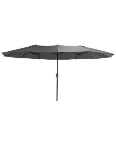Parasol en acier 4.5x2.7 m ovale gris
