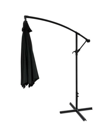 Parasol déporté rond eko 3 m gris anthracite