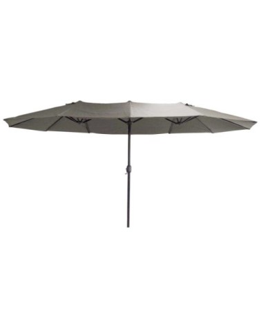 Parasol en acier 4.5x2.7 m ovale taupe