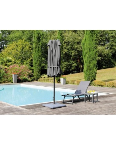 Parasol en acier 4.5x2.7 m ovale taupe