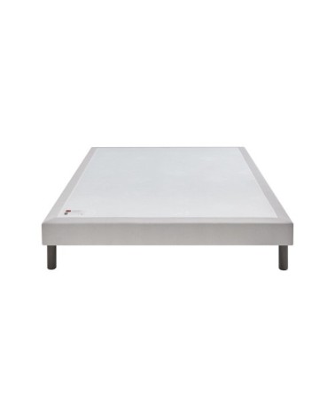 Sommier confort ferme gris souris 15 cm 2x100x200