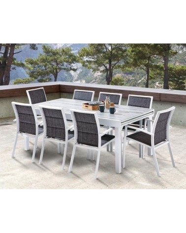 Table jardin modulo 8 à 12 personnes wood