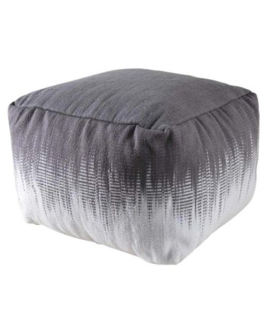 Pouf carré en coton plumes