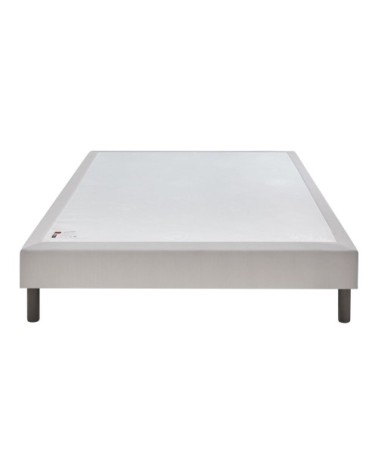 Sommier confort médium gris souris 18 cm 2x100x200