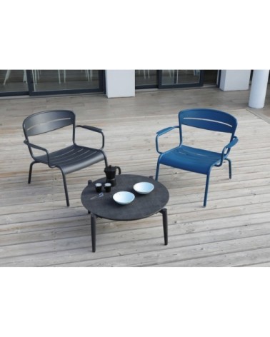 Fauteuils lounge terrasse en aluminium haora (lot de 2) graphite