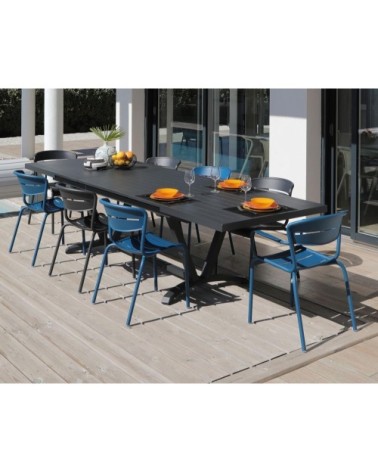 Fauteuils terrasse en aluminium haora (lot de 2) bleu