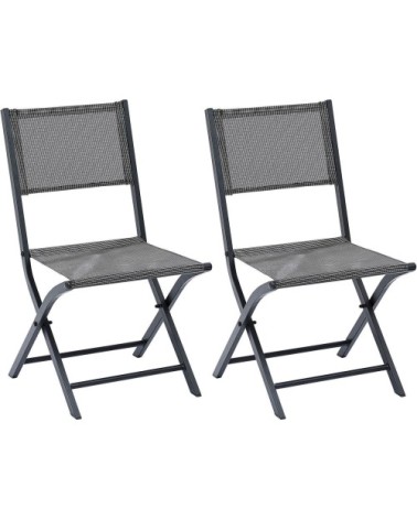 Chaise pliante modulo (lot de 2) gris