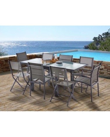 Chaise pliante modulo (lot de 2) gris