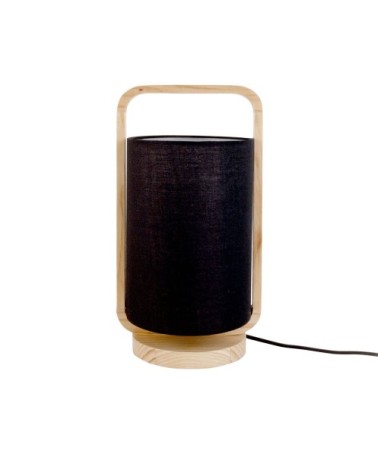 Lampe de table snap wood pin noir