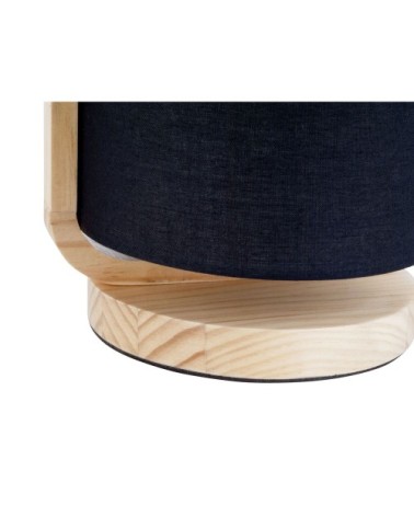 Lampe de table snap wood pin noir