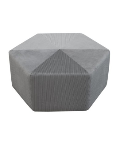 Grand pouf 75 cm gris souris