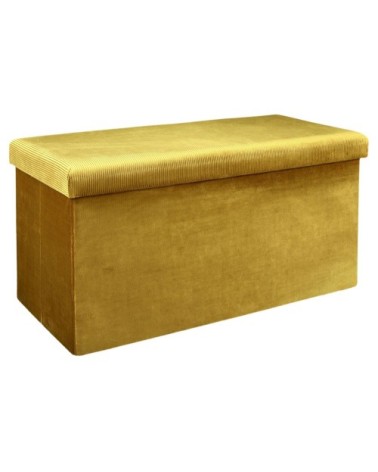 Banc coffre de rangement moutarde