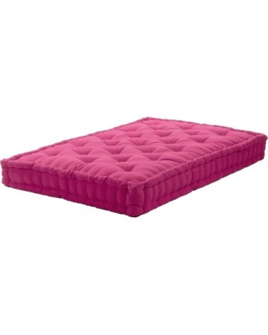 Coussin de palette en coton coloré 120 x 60 cm fuchsia