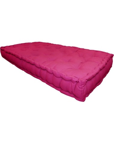 Coussin de palette en coton coloré 120 x 60 cm fuchsia