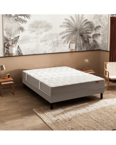 Ensemble epeda l'ailleurs + sommier escale confort ferme+ pieds 90x200