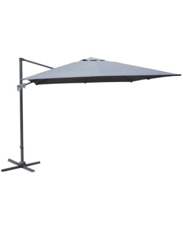 Parasol déporté en aluminium 3x3m dom gris