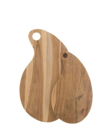 Planche à découper en teck forme goutte 45x26,5x1,5cm