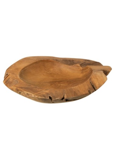 Grande coupelle décorative ronde en teck D46cm