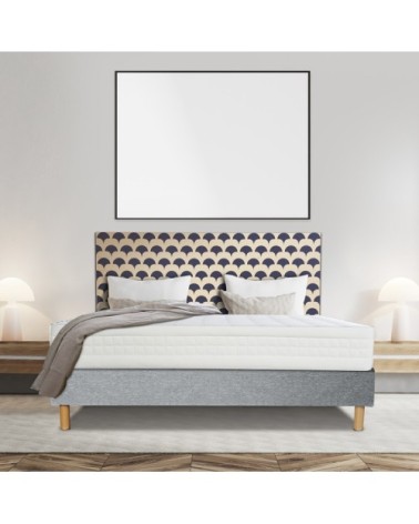 Ensemble Matelas très ferme Sommier Tradition Graphic et Pieds 90x200