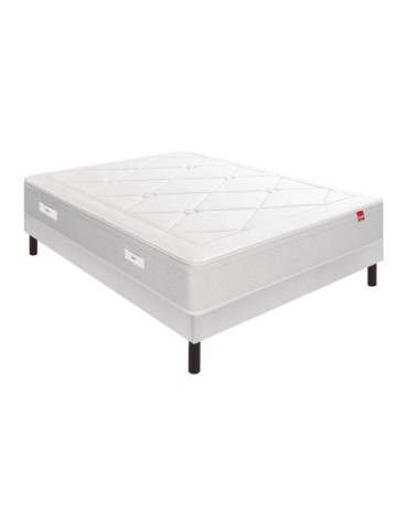 Ensemble epeda l'echappee + sommier escale confort ferme + pieds 160x2