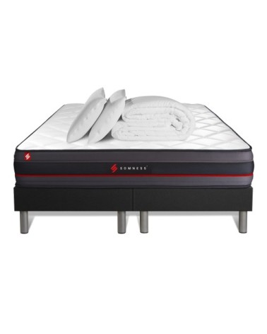 Pack matelas 180x200 double sommiers oreiller couette