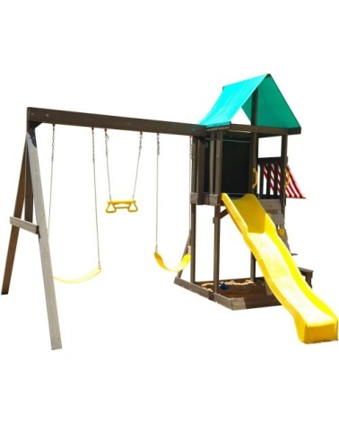 Aire de jeux en bois avec toboggan newport