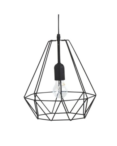 Suspension en fil métallique noir