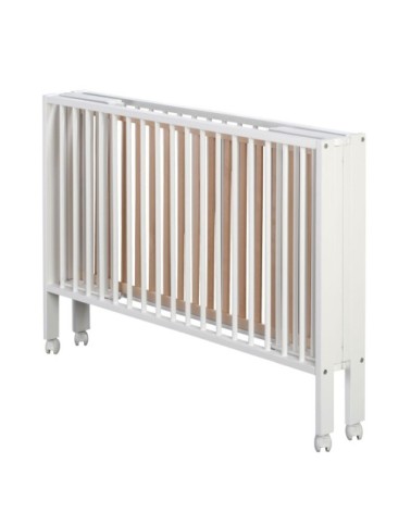 Lit pour enfant à barreaux pliable 60x120 cm avec matelas