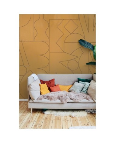 Papier peint panoramique fragments 510 x 250  jaune