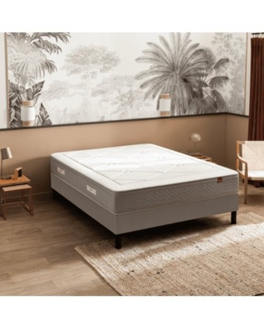 Ensemble epeda l'echappee + sommier escale confort ferme + pieds 180x2