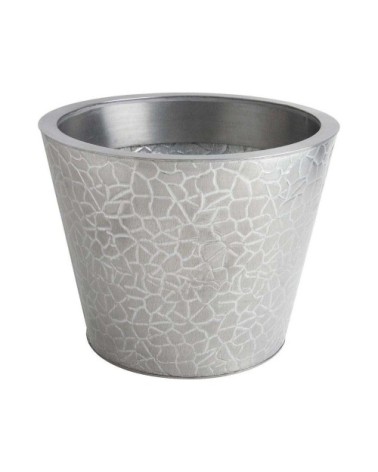 Cache pot en zinc brossé (lot de 3)