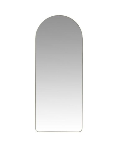 Grand miroir arche sur pied en acier doré, 60x150 cm