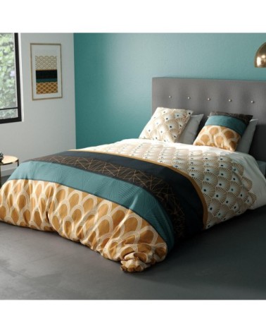 Parure de couette coton Vert 220x240cm