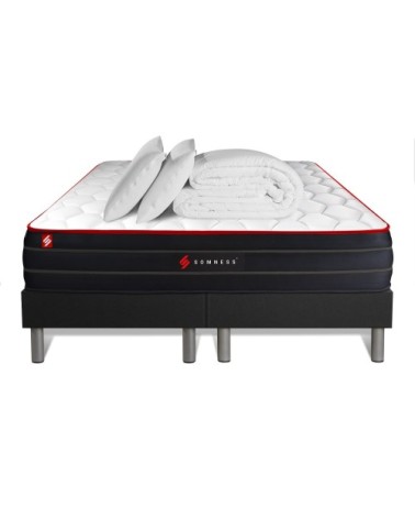 Pack matelas 200x200 double sommiers oreiller couette